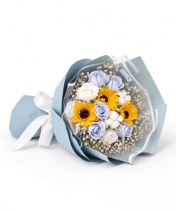 Graduation Bouquet Soap Flower Antarctica Glow - Image 2