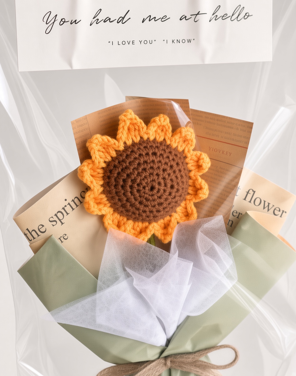 Crochet Bouquet Sunflower Pocket of Joy - Image 2