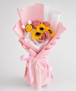 Graduation Bouquet Soap Flower Cute Bee Buddy