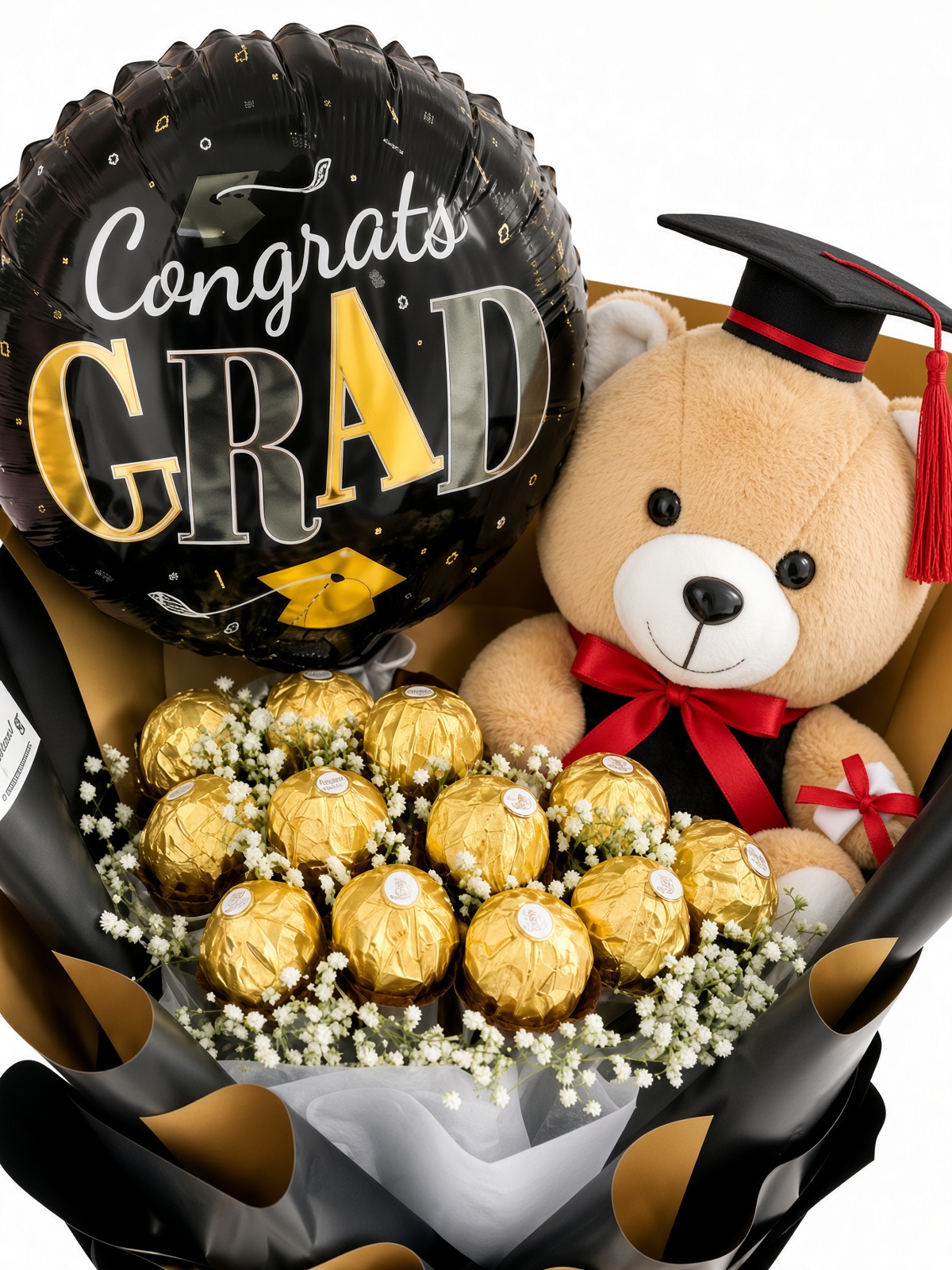 Luxury Graduation Bouquet & Chocolate - Image 2