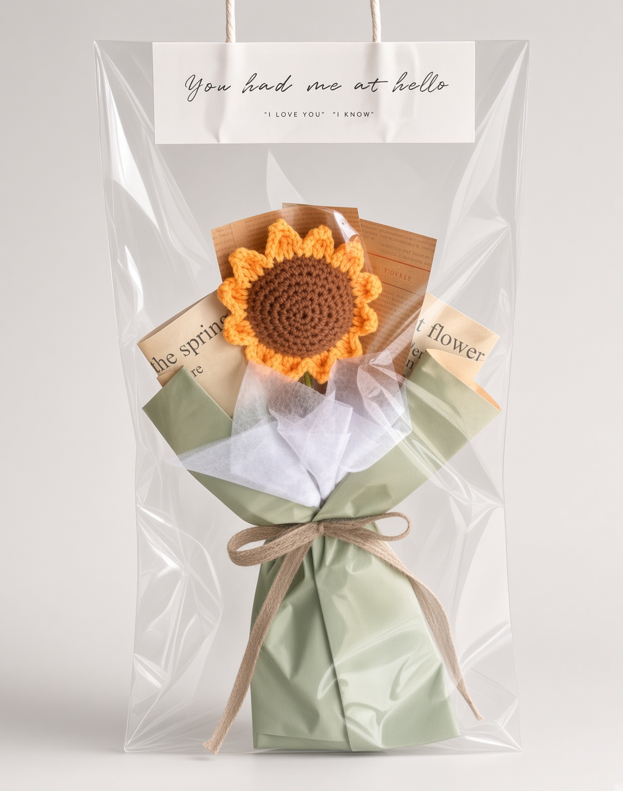 Crochet Bouquet Sunflower Pocket of Joy