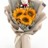 Graduation Soap Flower Bouquet | 3 Sunflowers & Baby’s Breath