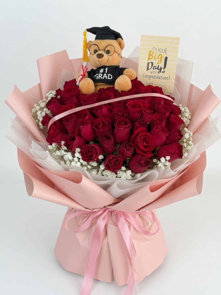 Graduation Bouquet Roses Grand Glory