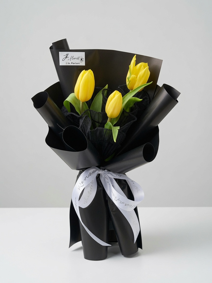 Tulip Bouquet Three Bold Sunshine