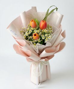 Tulip Bouquet Three Golden Dawn