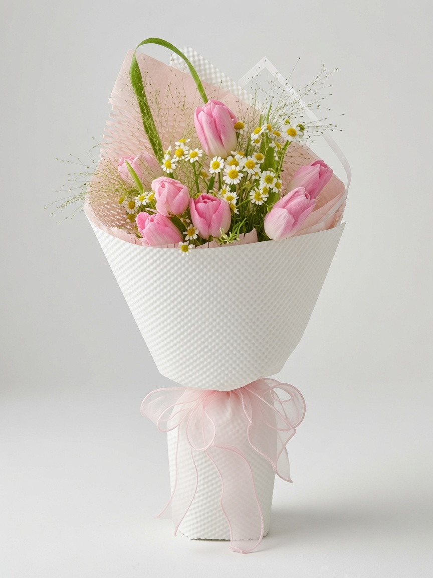 Tulip Bouquet Gentle Embrace