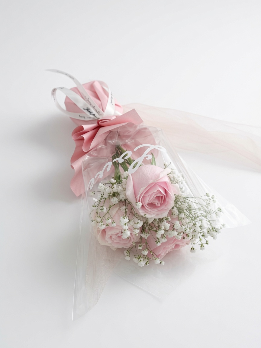 Rose Bouquet Trio Blush Cherie - Image 3