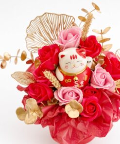 Lucky Cat Maneki Neko Soap Flower Opening Box - Image 2
