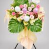 Grand Opening Flower Stand | Fresh Gerbera & Monstera Congratulatory Stand | Shop Opening Flowers