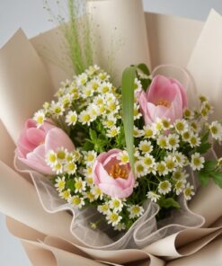 Tulip Bouquet Pink Meadow Charm - Image 2