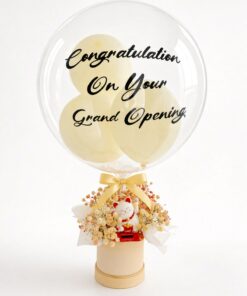 Grand Opening Balloon Box with Lucky Cat | Fresh Baby’s Breath Flower Box | Shop Opening Gift