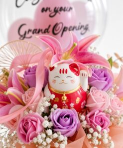 Grand Opening Balloon Box with Lucky Cat | Soap & Artificial Flower Box | Shop Opening Gift - Image 2