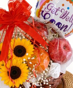 Get Well Soon Sunflower Fruit Basket | Fresh Flowers & Fruits - Image 2