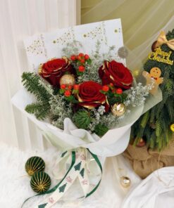 Golden Christmas Noel (Fresh flower)