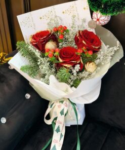 Golden Christmas Noel (Fresh flower) - Image 2