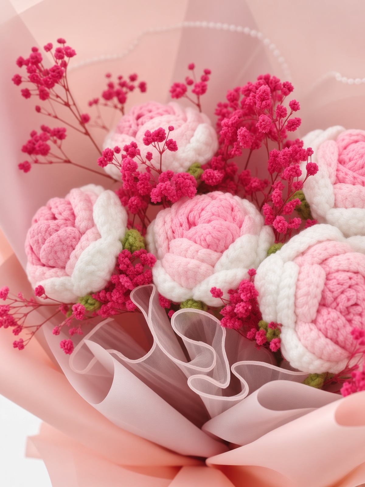 Crochet Bouquet Roselle Rose - Image 3