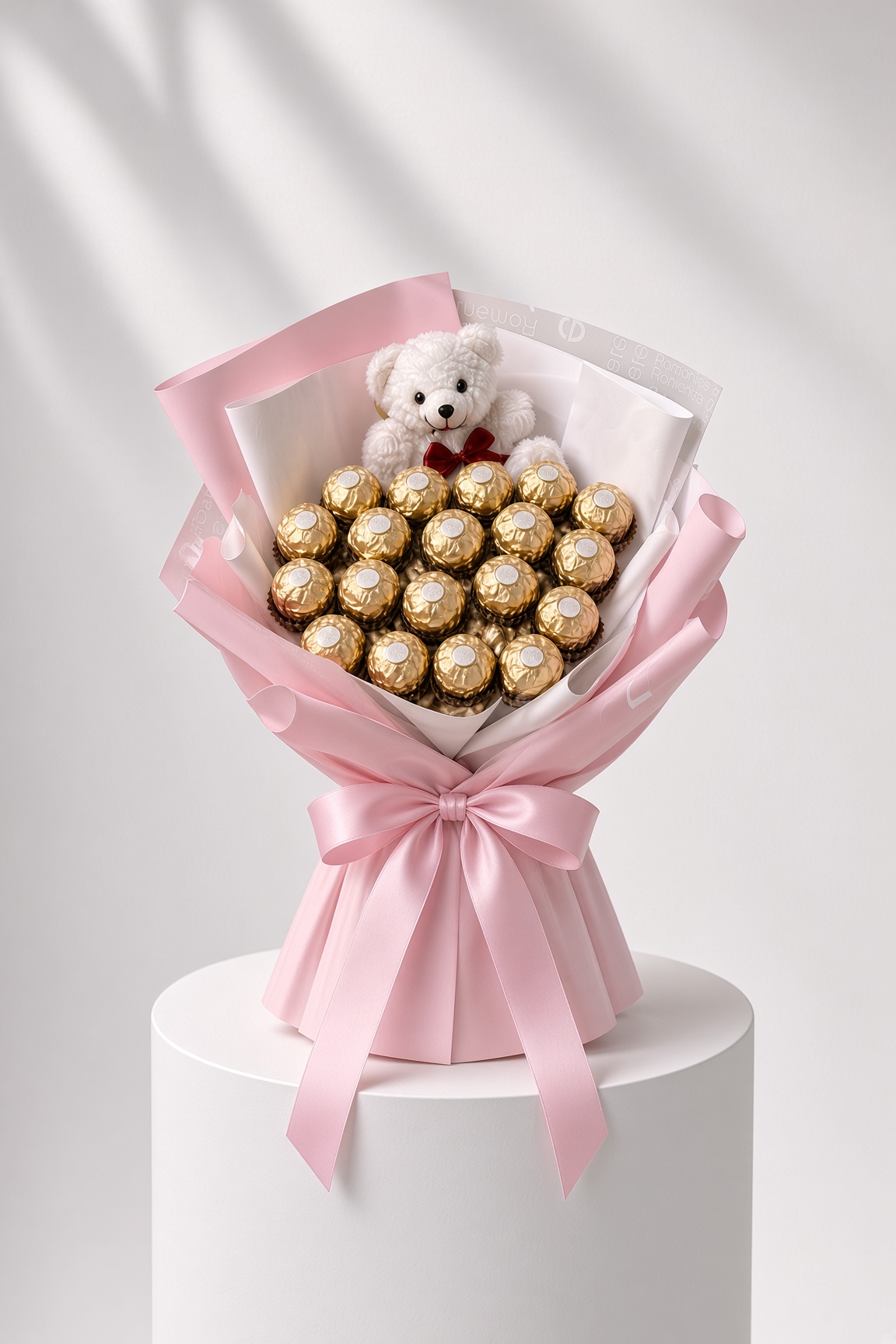 Ferrero Rocher Bouquet with Plush Teddy | Chocolate Gift Bouquet - Image 2