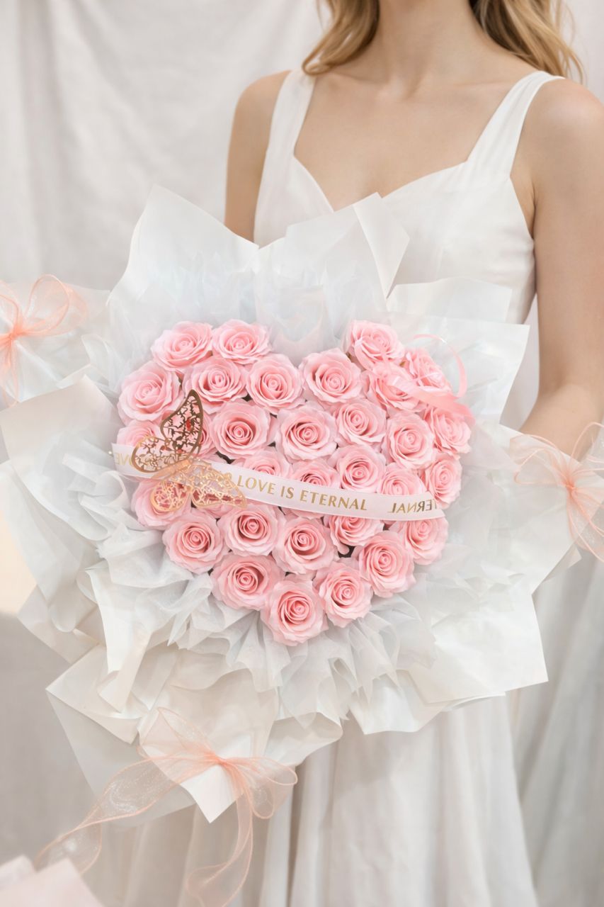 Luxury Heart Roses (Soap Flower) - Image 4