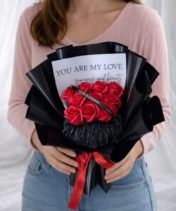 You Are My Love Black (Soap Flower)