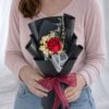 Single Rose Black (Soap Flower)