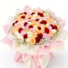 99 Mixed Rose Bouquet Pastel Dreams