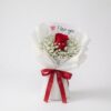 Rose Bouquet with Baby’s Breath | Single Stalk Rose Bouquet