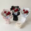 Rose Bouquet & Bento Cake | Flower & Cake Set
