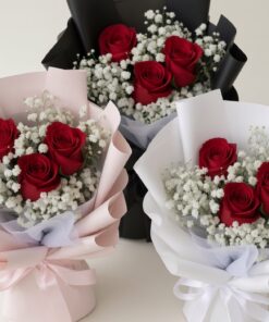 Rose Bouquet & Bento Cake | Flower & Cake Set - Image 2