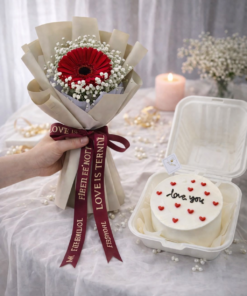 Daisy & ILY Cake (Fresh Flower)
