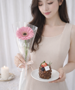 Daisy & Chocolate Fudge (Fresh Flower)