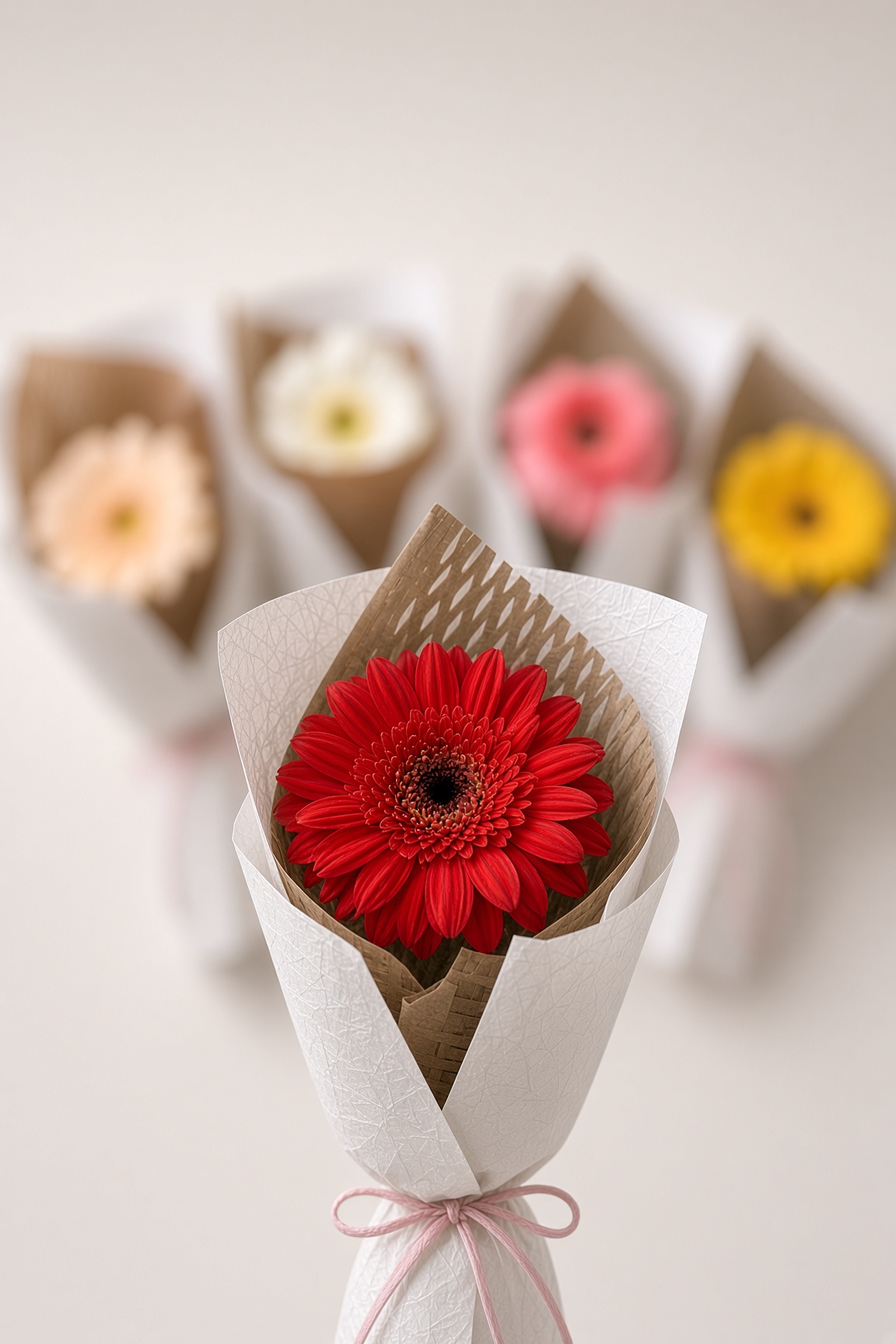 Fresh Gerbera Daisy Bouquet | Single Stalk Daisy - Image 2