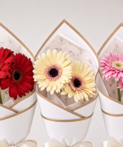 Fresh Gerbera Daisy Bouquet | Red, Cream & Pink - Image 2