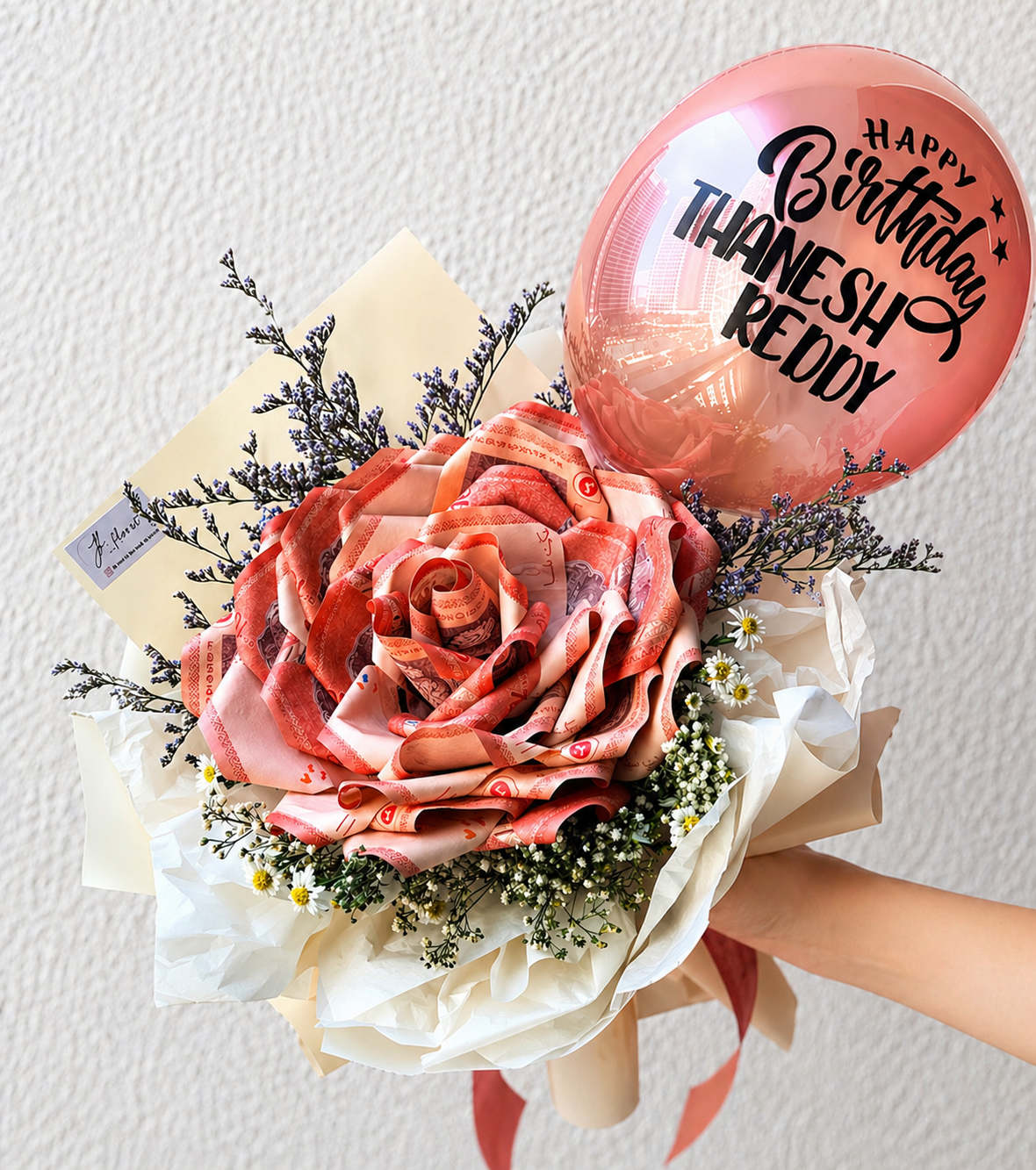 Rosé Cash Blossom (Money Bouquet)