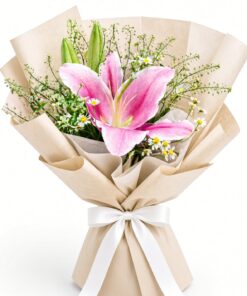 Soft Pink Lily Bouquet | Single Stalk
