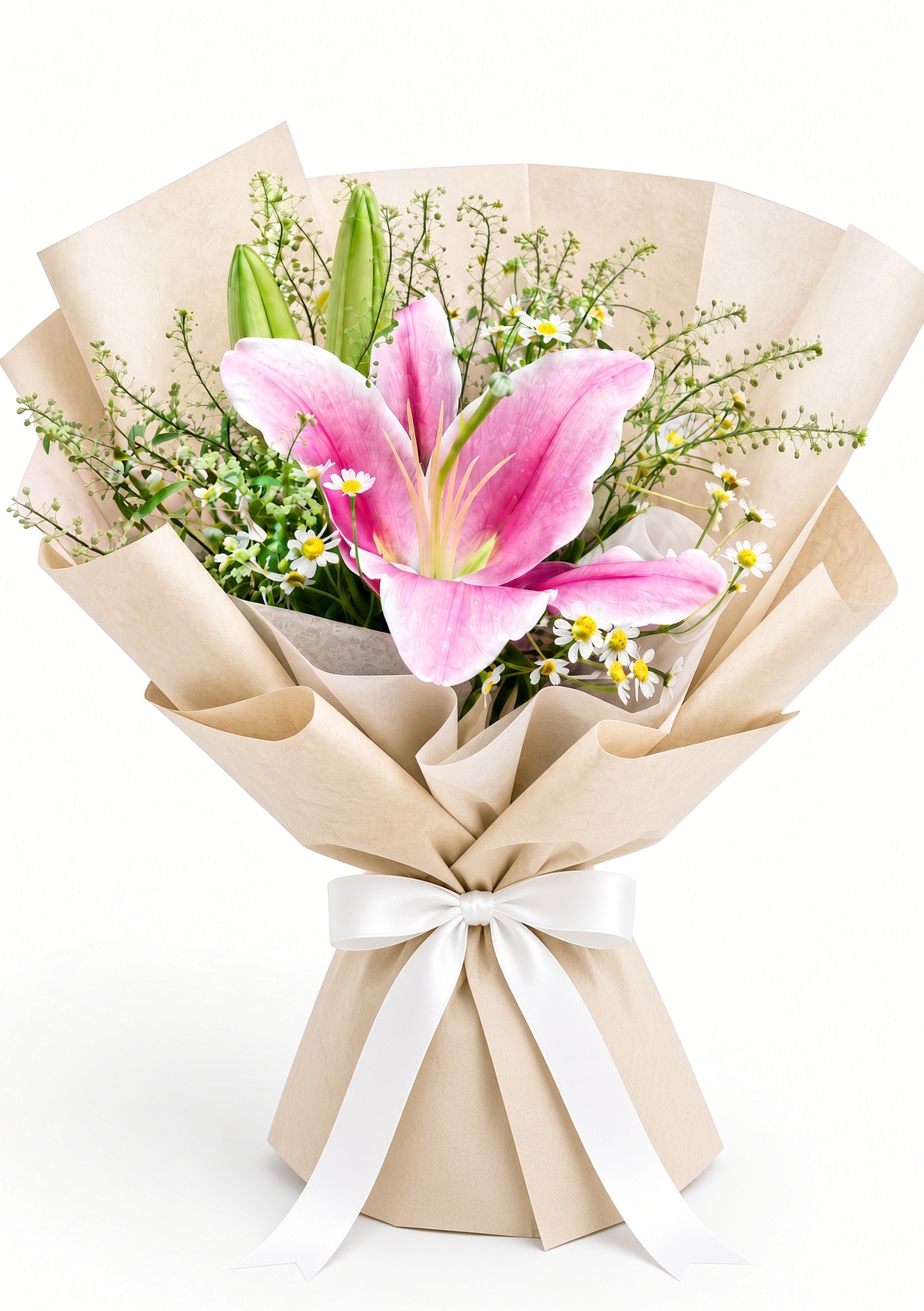 Soft Pink Lily Bouquet | Single Stalk