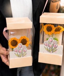 Teacher’s Day Gift Box Crochet Sunflower