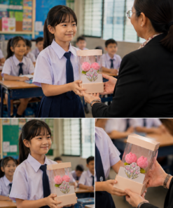 Teacher’s Day Gift Box Crochet Tulip - Image 2