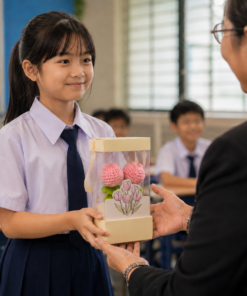 Teacher’s Day Gift Box Crochet Tulip