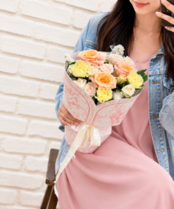 Rose Bouquet Peach Blush - Image 2