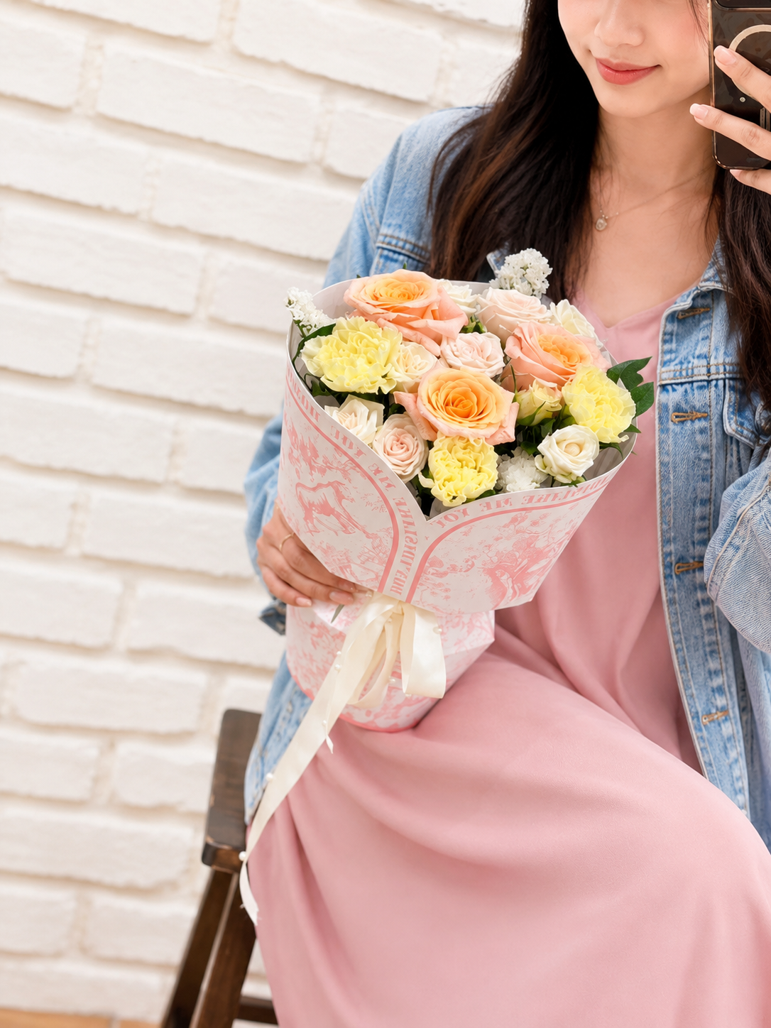 Rose Bouquet Peach Blush - Image 2