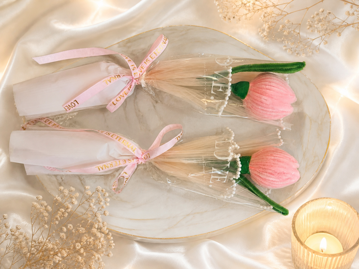Chenille Bouquet Single Tulips - Image 4