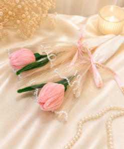 Chenille Bouquet Single Tulips - Image 2