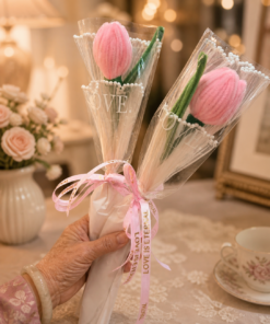 Chenille Bouquet Single Tulips - Image 3