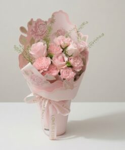 Pink Rose Carnation Bouquet Blush Bloom