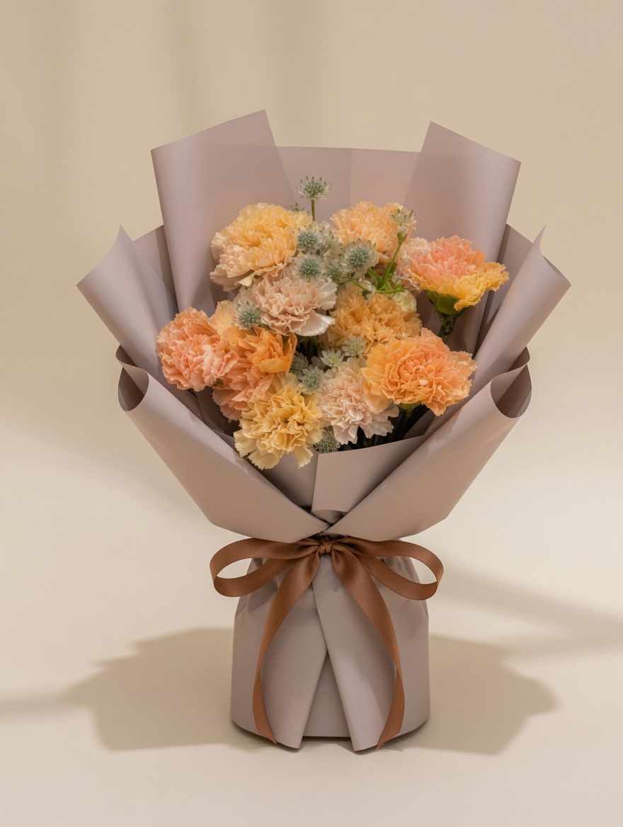 Carnation Bouquet Peach Blush