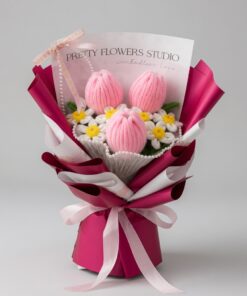 Chenille Bouquet Tulips In A Garden