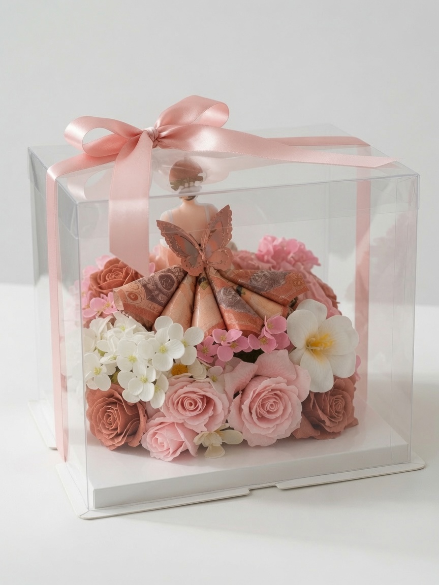 Money Bouquet Butterfly Lady (Soap flower)