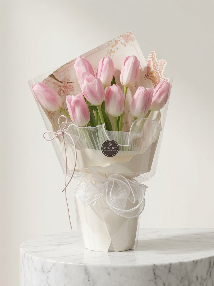 Tulip Bouquet Blushing Pink