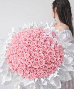 99 Roses Bouquet Baby Pink