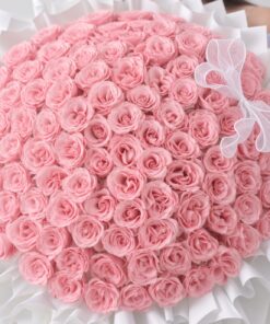 99 Roses Bouquet Baby Pink - Image 3
